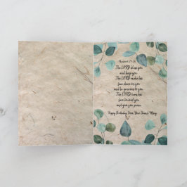 クリスチャンをテーマにした折り畳み誕生日グリーティングカード カード