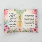 クリスチャンをテーマにした折り畳み誕生日グリーティングカード カード (内部)