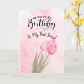 クリスチャンをテーマにした折り畳み誕生日グリーティングカード カード (黄色い花)