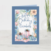 クリスチャンをテーマにした折り畳み誕生日グリーティングカード カード (正面)