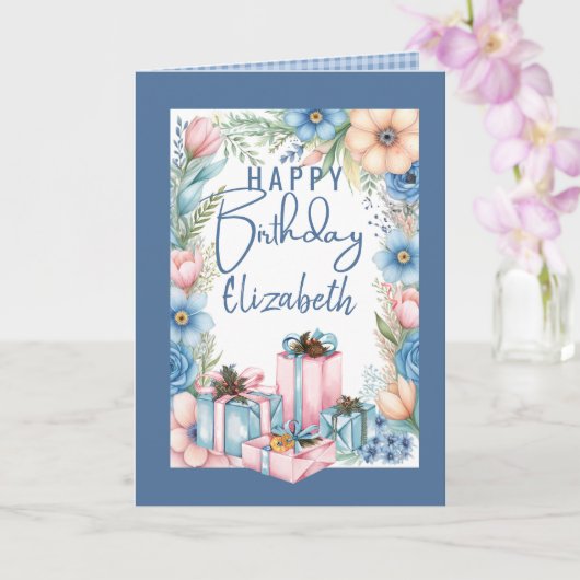 クリスチャンをテーマにした折り畳み誕生日グリーティングカード カード (蘭)