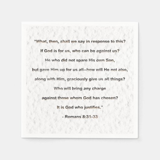 クリスチャンを正当化するのは神である スタンダードカクテルナプキン (正面)