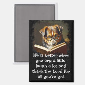 クリスチャンアドバイスおもしろいワイズドッグライフ マグネット (正面/裏面)