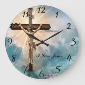 クリスチャンイエス祈りの言葉 ラージ壁時計 (正面)