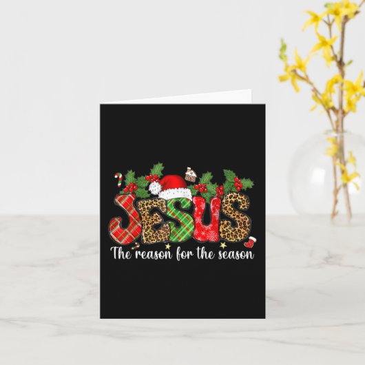 クリスチャンイエズザリューズクリスマスホリデーシーズンChr カード (黄色い花)