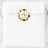 クリスチャンイエローサンフラワーホワイトデイジー ラウンドシール (バッグ)