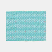 クリスチャンイッチイエスフィッシュシンボルアクア フリースブランケット (正面(横))