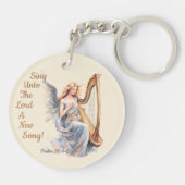クリスチャンインスパイア天国エンジェルハープ・サークル キーホルダー (裏面)