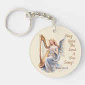 クリスチャンインスパイア天国エンジェルハープ・サークル キーホルダー (正面)
