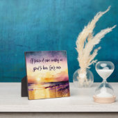 クリスチャンウォーターカラーサンセット感動的引用文 フォトプラーク (インサイチュ)