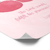 クリスチャンウォールアートデコールピンクガールーム ポスター (角)