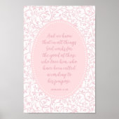 クリスチャンウォールアートデコールピンクガールーム ポスター (正面)