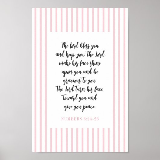 クリスチャンウォールアートデコールピンクガールーム ポスター (正面)