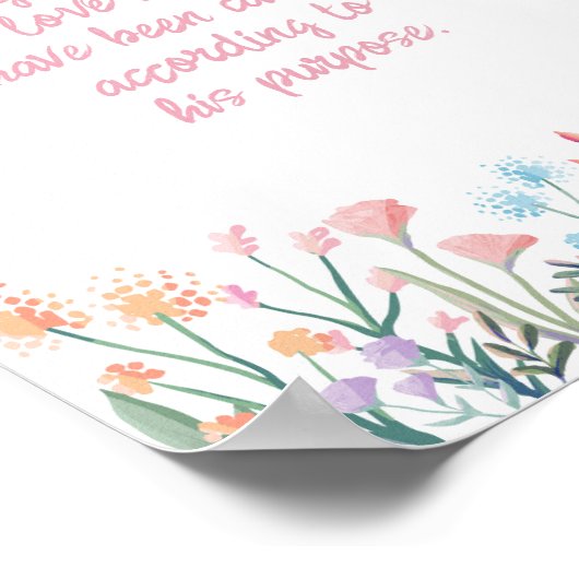 クリスチャンウォールアートデコールフラワーズガールーム ポスター (角)