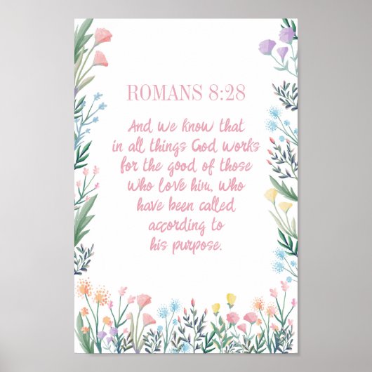 クリスチャンウォールアートデコールフラワーズガールーム ポスター (正面)