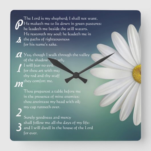 クリスチャンウォールクロックパルム23 スクエア壁時計 (正面)