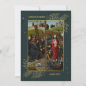 クリスチャンエレガントカトリック復活祭ブランチ卵狩り 招待状 (正面)