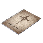 クリスチャンエレガントクロスを背景にスクロール ノートブック (左側)