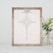 クリスチャンエレガントクロスを背景にスクロール レターヘッド (スタンド正面)