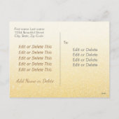 クリスチャンエレガントクロススクリプト写真クリスマス シーズンポストカード (裏面)