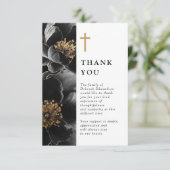 クリスチャンエレガントフローラお祝いの生活写真 サンキューカード (スタンド正面)