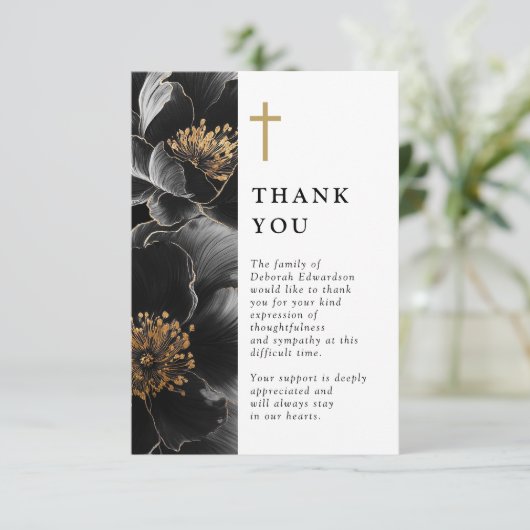 クリスチャンエレガントフローラ生活お祝い サンキューカード (スタンド正面)