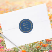 クリスチャンエレガント金ゴールド水玉模様ハッピーイースター ラウンドシール