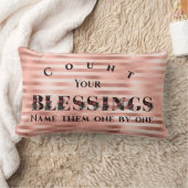 クリスチャンカウントユア恵みバラ金ゴールド ランバークッション (ブランケット)