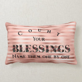 クリスチャンカウントユア恵みバラ金ゴールド ランバークッション