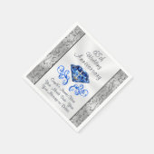 クリスチャンカスタムサファイヤ結婚65周年 スタンダードカクテルナプキン (角)