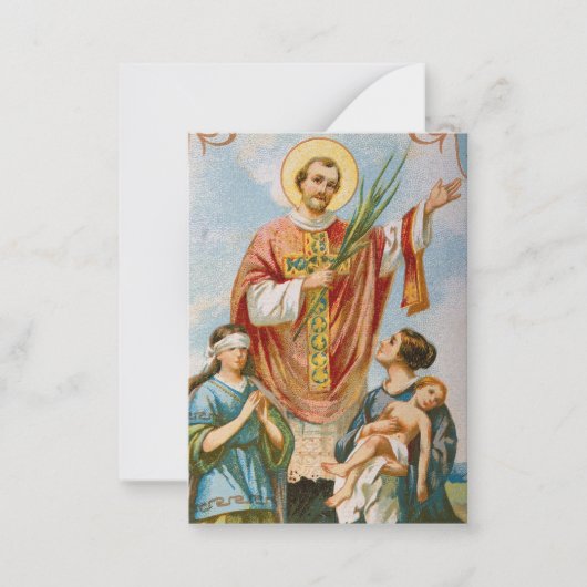 クリスチャンカトリック聖バレンタインデー祈りの言葉 ノートカード (正面)