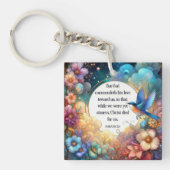 クリスチャンカラフルローマ聖書の聖句モノグラム キーホルダー (正面)