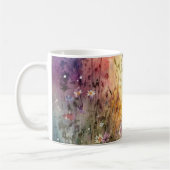 クリスチャンカラフルワイルドフラワー水彩詩 コーヒーマグカップ (左)