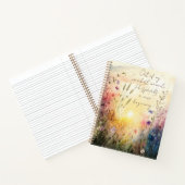 クリスチャンカラフルワイルドフラワー水彩詩 ノートブック (内部)