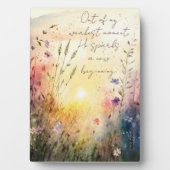 クリスチャンカラフルワイルドフラワー水彩詩 フォトプラーク (正面)