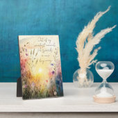 クリスチャンカラフルワイルドフラワー水彩詩 フォトプラーク (側面)