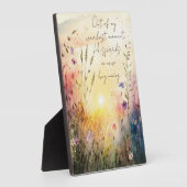 クリスチャンカラフルワイルドフラワー水彩詩 フォトプラーク (側面)