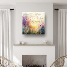 クリスチャンカラフルワイルドフラワー水彩詩