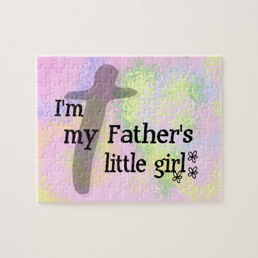 クリスチャンガールパズルとピンクと黄色のハート ジグソーパズル (横)