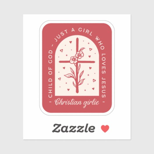 クリスチャンガールヴァレンティーンズデイおもしろい引用文レッド シール (シート)