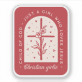 クリスチャンガールヴァレンティーンズデイおもしろい引用文レッド シール (正面)