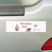 クリスチャンガール バンパーステッカー (車上)