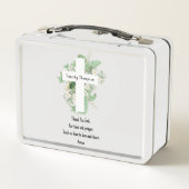 クリスチャンキッズランチタイム祈りの言葉&名前をカスタムする メタルランチボックス (裏面)