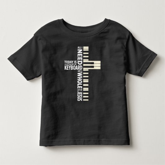クリスチャンキーボードミュージシャンイエスラバーバンド トドラーTシャツ (正面)
