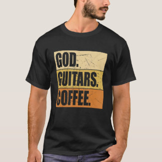 クリスチャンギターギタリストIゴッドギタースCo Tシャツ