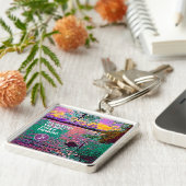 クリスチャンギフト女子黒白鳥フォトアート キーホルダー (側面)