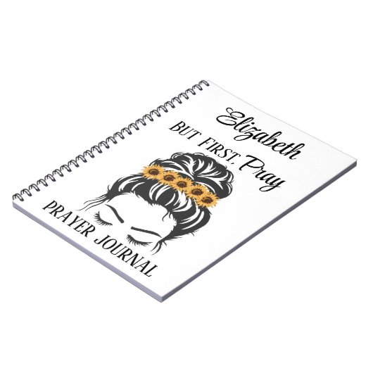 クリスチャンギフト祈りの言葉引用文ファースト祈スフラワー ノートブック (左側)