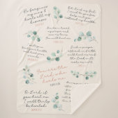 クリスチャンギフトI Lgコージーヒーリング聖なる書物、 経典祈りの言葉 シェルパブランケット (正面)