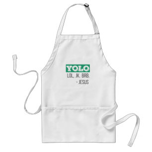 クリスチャンギフトYOLO LOL JK BRBイエズギフト スタンダードエプロン