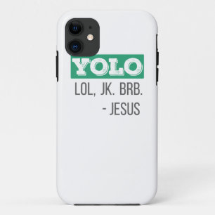 クリスチャンギフトYOLO LOL JK BRBイエズギフト iPhone 11 ケース